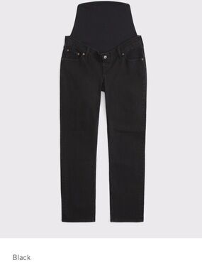 Abercrombie & Fitch Black Maternity Straight-Leg Jeans